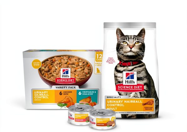 Hill's Science Diet Urinary Hairball Control, Adult 1-6, Urinary Track Health & Hairball Control Support, Dry Cat Food, Chicken Recipe, 7 lb Bag-8