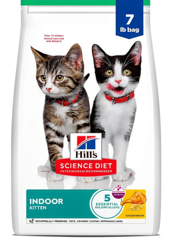 Hill's Science Diet Indoor Kitten Dry Cat Food Chicken 7 lb-0