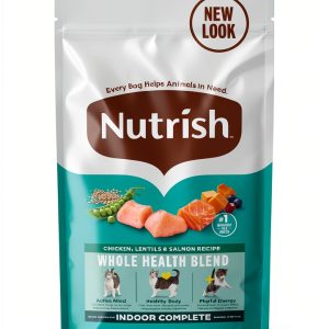 Nutrish Indoor Complete Chicken Lentils & Salmon Dry Cat Food 6 lb-0