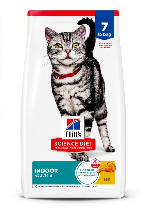 Hills Science Diet Indoor Dry Cat Food, Chicken, Litter Clean – 7 lb-0